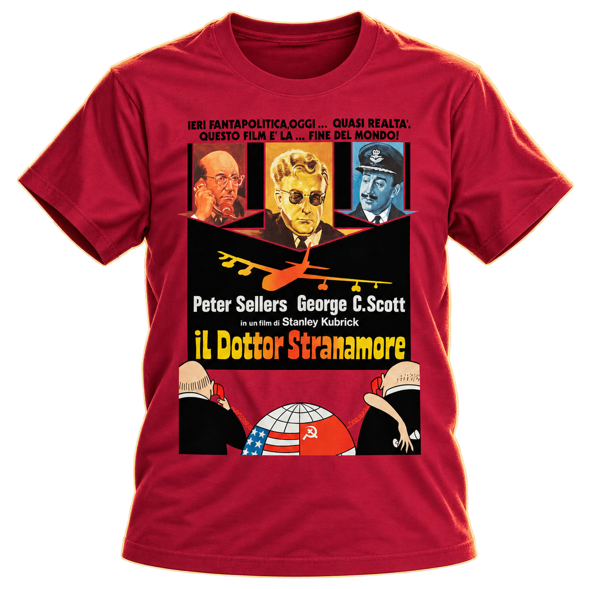 DR. STRANGELOVE, OR:  HOW I LEARNED TO STOP WORRYING AND LOVE THE BOMB - ITALIAN POSTER T-SHIRT