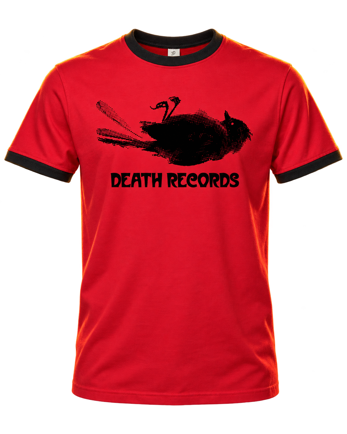 PHANTOM OF THE PARADISE "DEATH RECORDS" RED / BLACK RINGER T-SHIRT