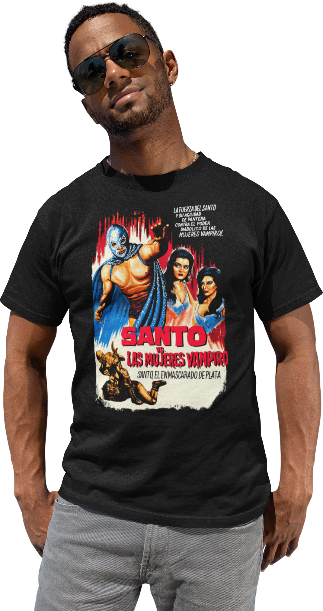 ATOM AGE: LOS LUCHADORES "SANTO VS. LAS MUJERES VAMPIRO" T-SHIRT