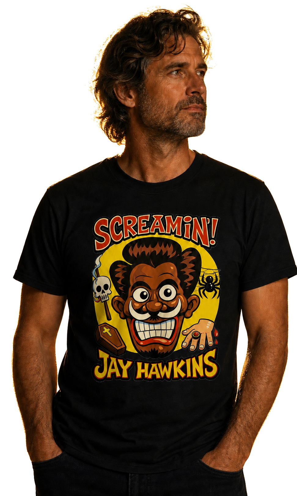 SCREAMIN' JAY HAWKINS :  "CARTOON" T-SHIRT