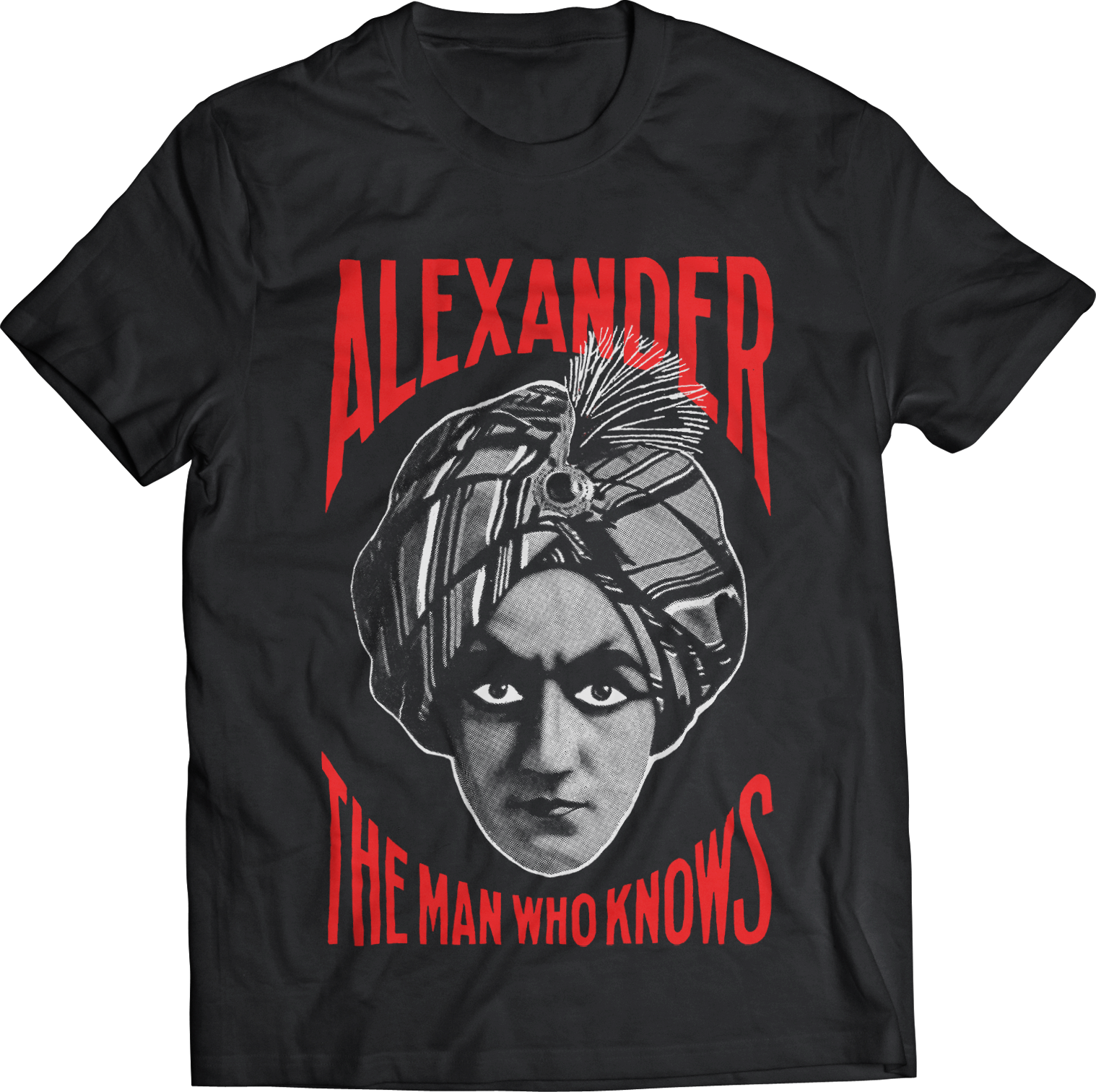 ATOM AGE: "ALEXANDER - THE MAN WHO KNOWS" T-SHIRT