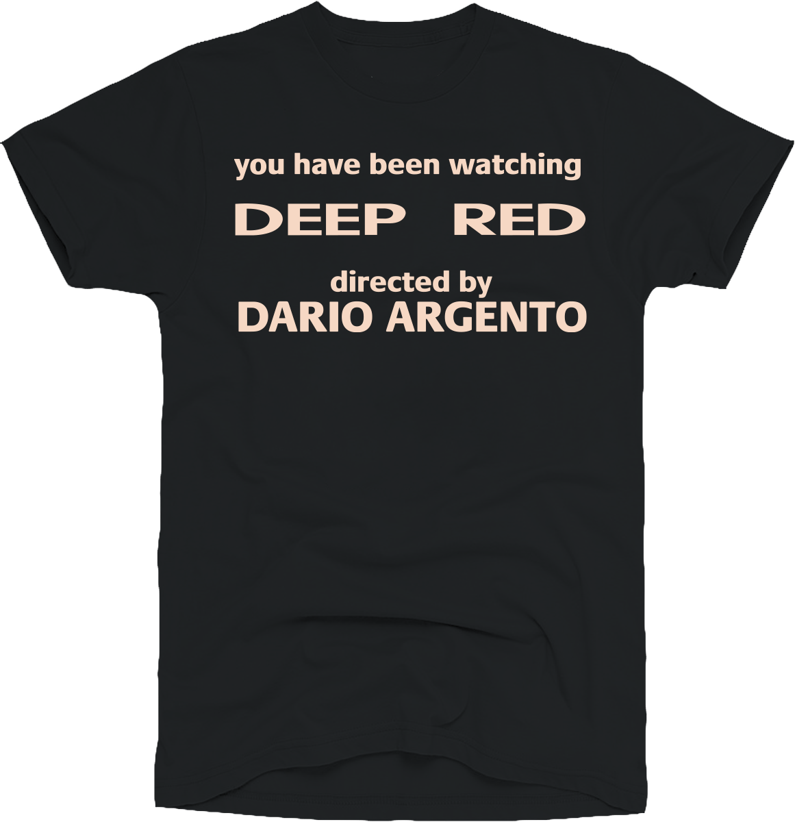 DARIO ARGENTO: DEEP RED CREDITS BLACK T-SHIRT