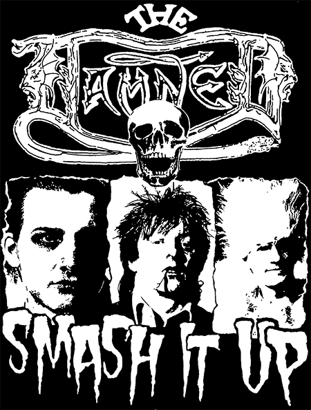DAMNED "SMASH IT UP" GLOW IN THE DARK SILK SCREENED POSTER