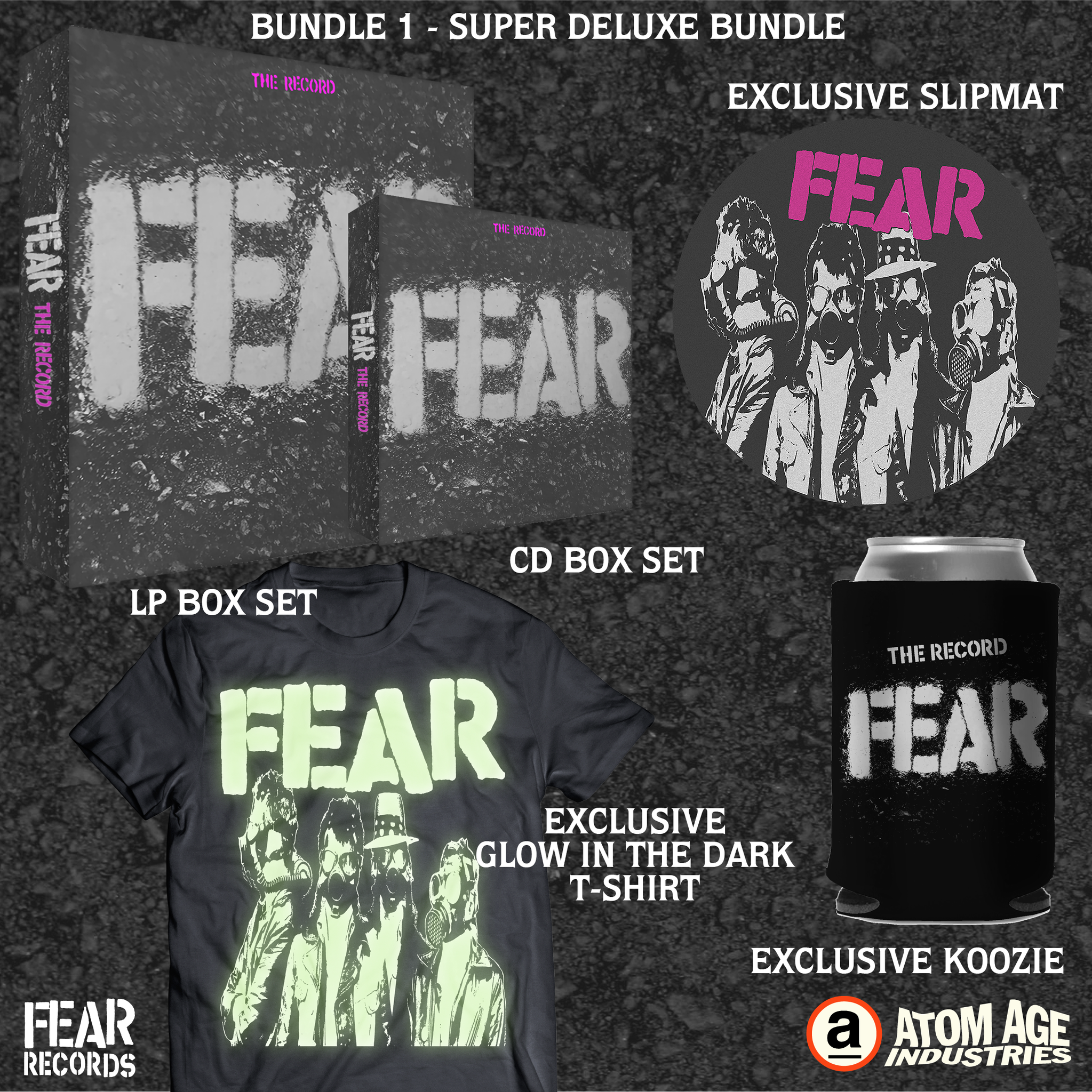 FEAR:  "FEAR THE RECORD" LIMITED EDITION 5LP BOX SET SUPER DELUXE BUNDLE 1  ***PREORDER- ORDERS CLOSED***