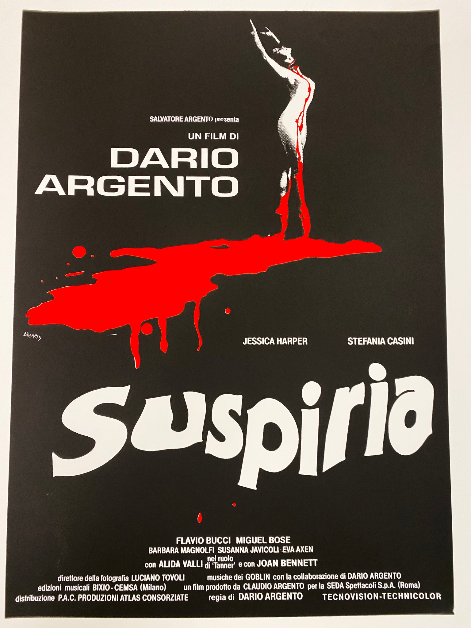 DARIO ARGENTO "SUSPIRIA" LIMITED EDITION SILK SCREENED POSTER