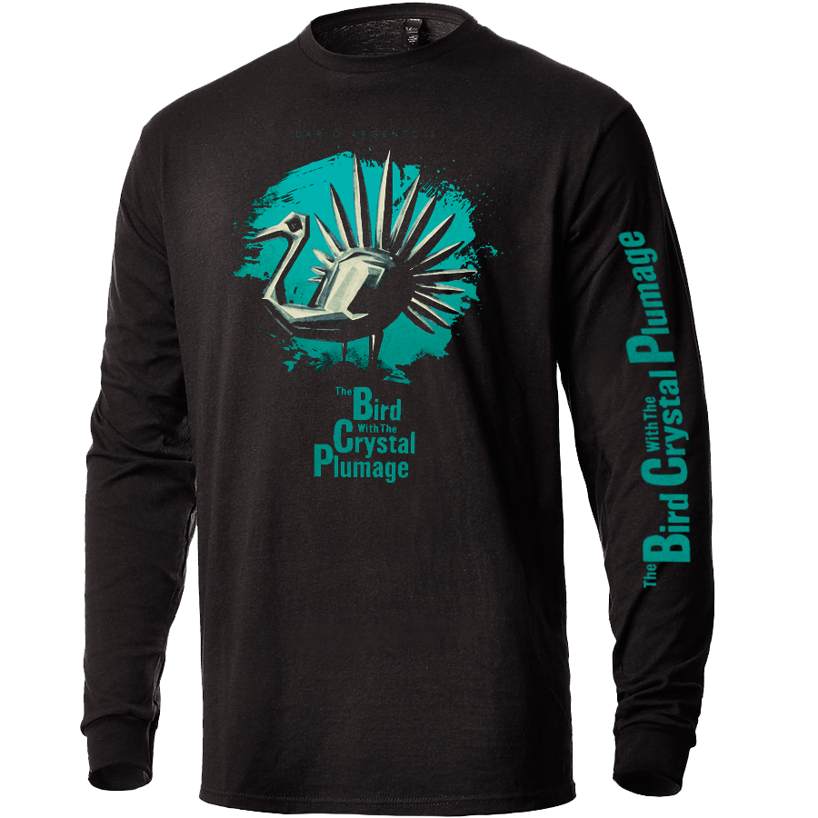 DARIO ARGENTO “BIRD WITH THE CRYSTAL PLUMAGE” LIMITED EDITION ARROW VIDEO 4K COVER LONGSLEEVE T-SHIRT
