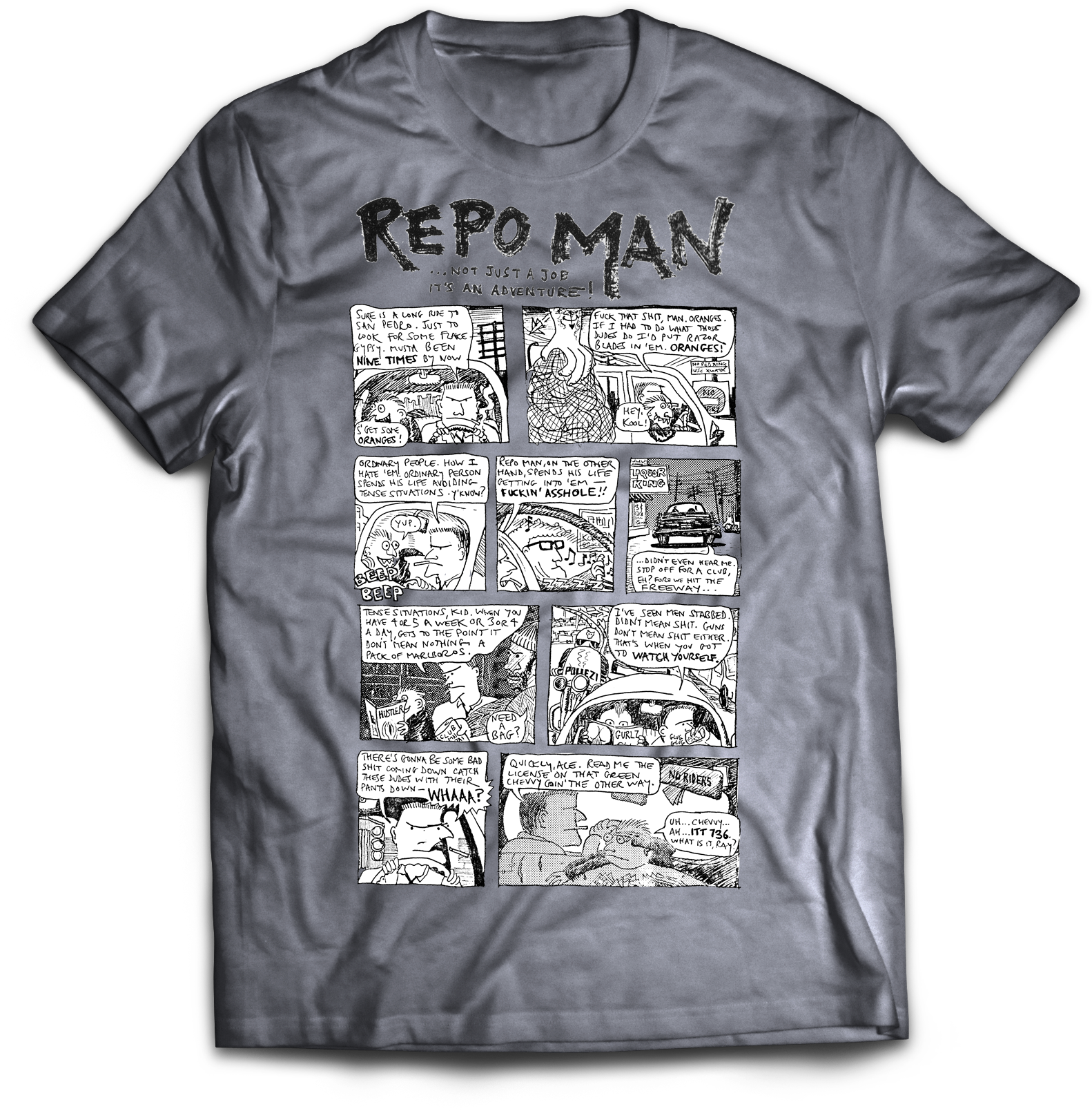 REPO MAN: COMIC PAGE 1 T-SHIRT