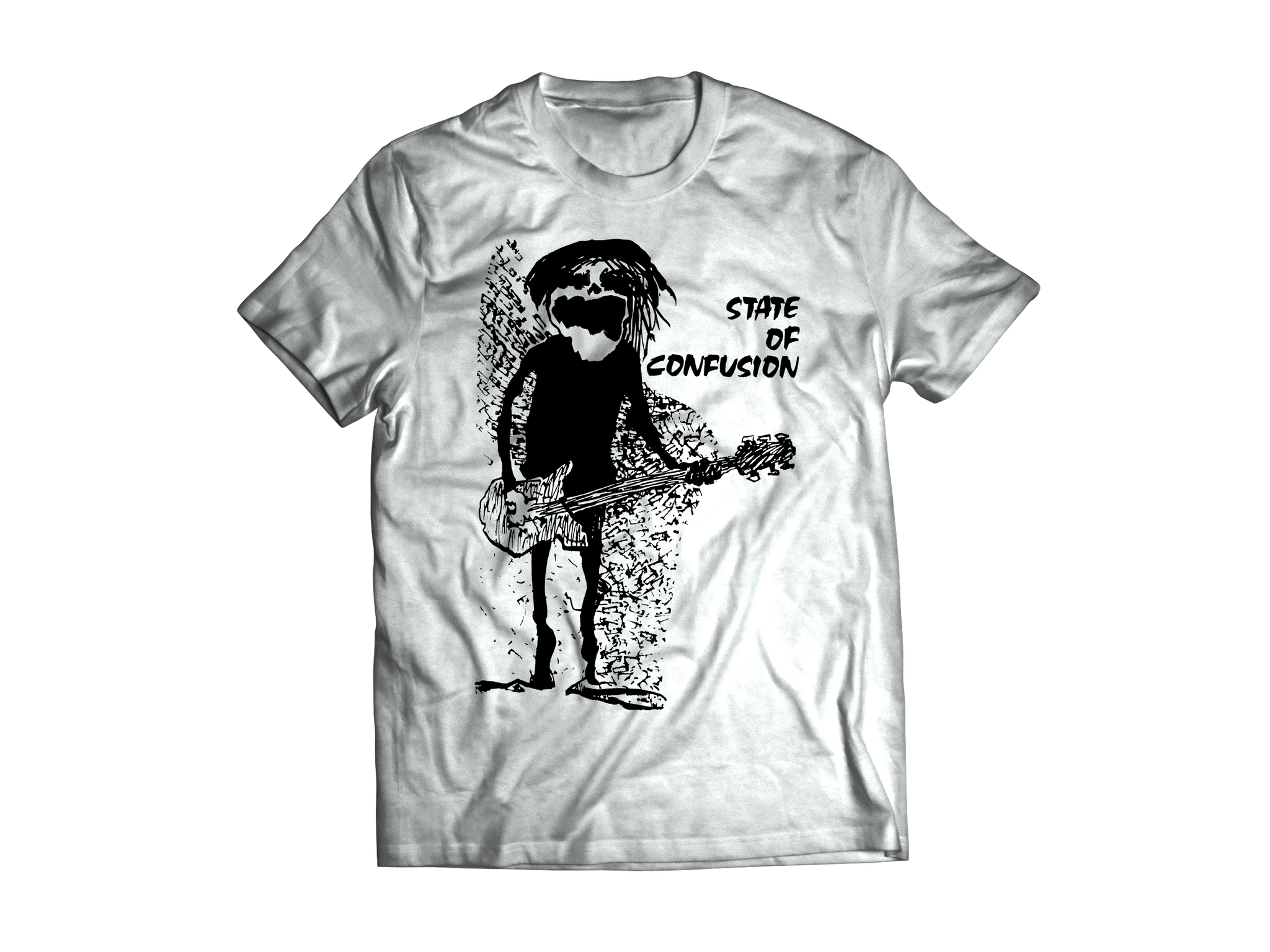 STATE OF CONFUSION - SOC GUITAR GUY T-SHIRT - WHITE