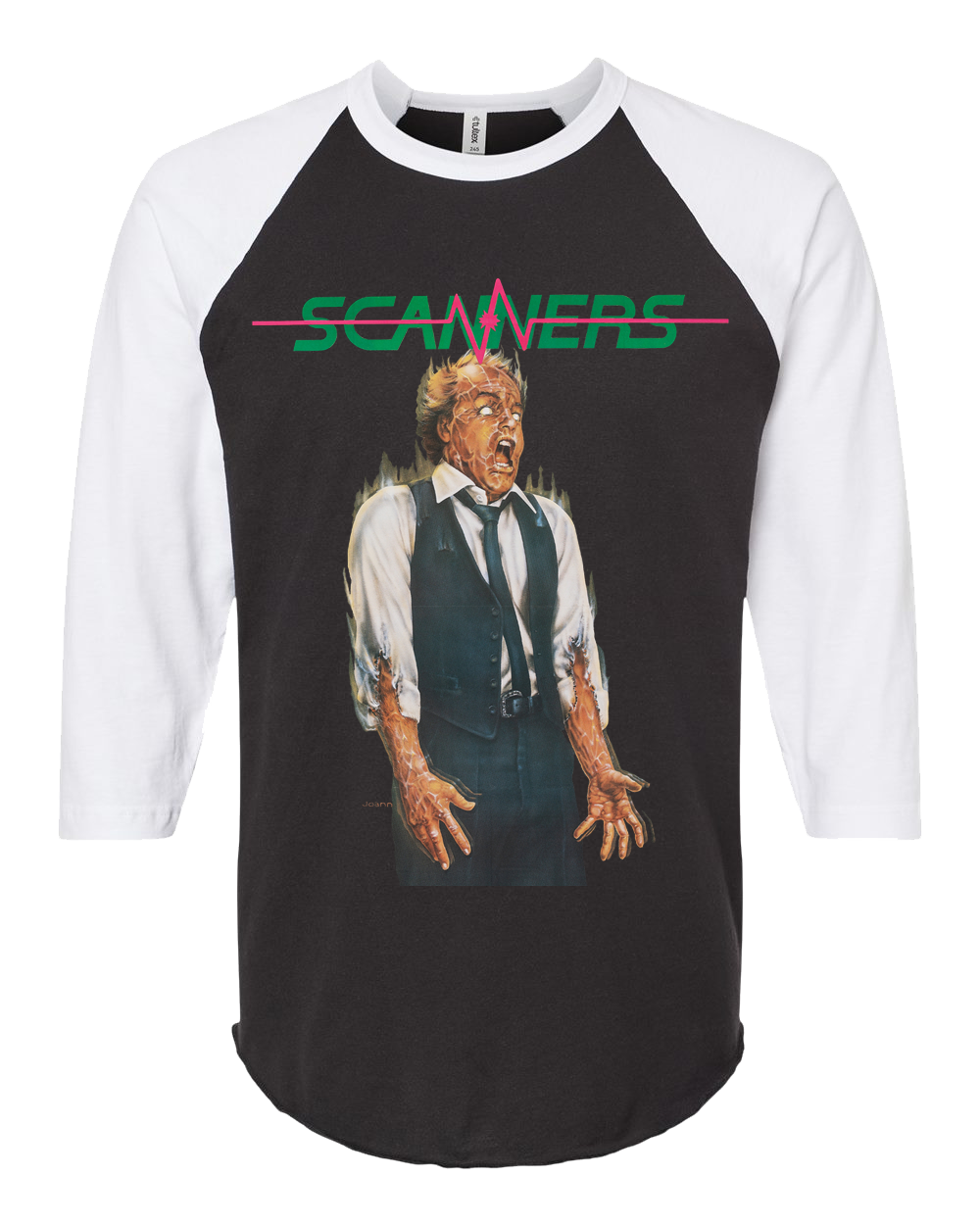 SCANNERS "FRENCH POSTER" 3/4 SLEEVE RAGLAN WHITE SLEEVES