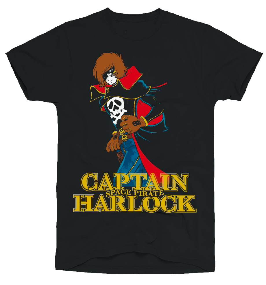 T-shirt Homme Tête de mort pirate, Harlock Skull, Albator, SF, manga