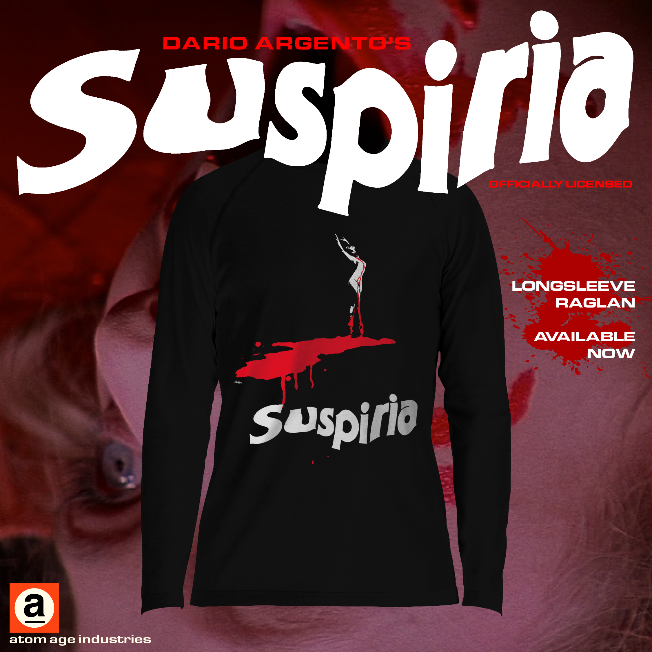 DARIO ARGENTO "SUSPIRIA" CLASSIC 3/4 SLEEVE RAGLAN