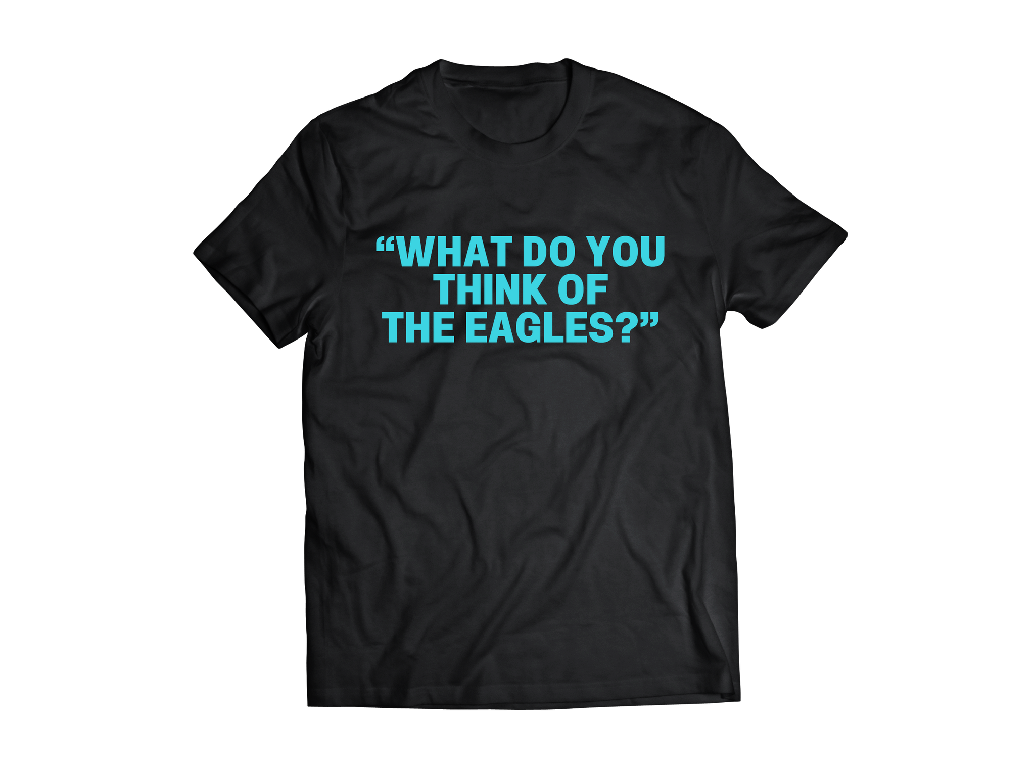 BRET EASTON ELLIS: "WHAT DO YOU THINK OF THE EAGLES?" BLACK T-SHIRT