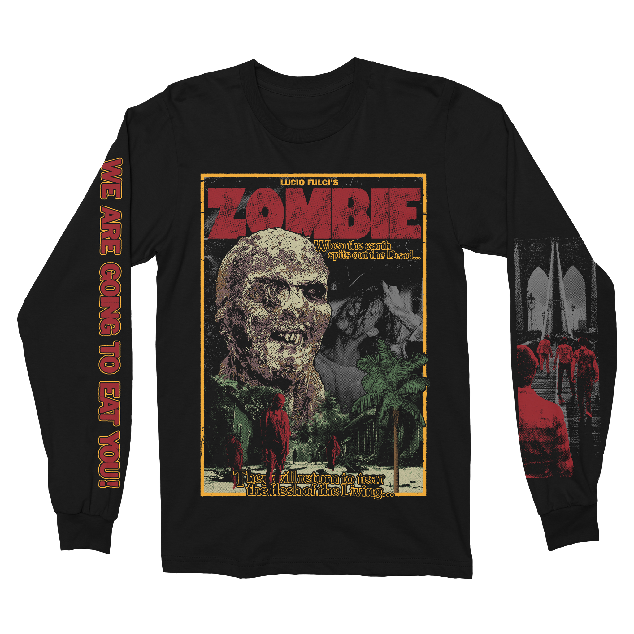 LUCIO FULCI'S ZOMBIE "SPIT OUT" LONG SLEEVE T-SHIRT