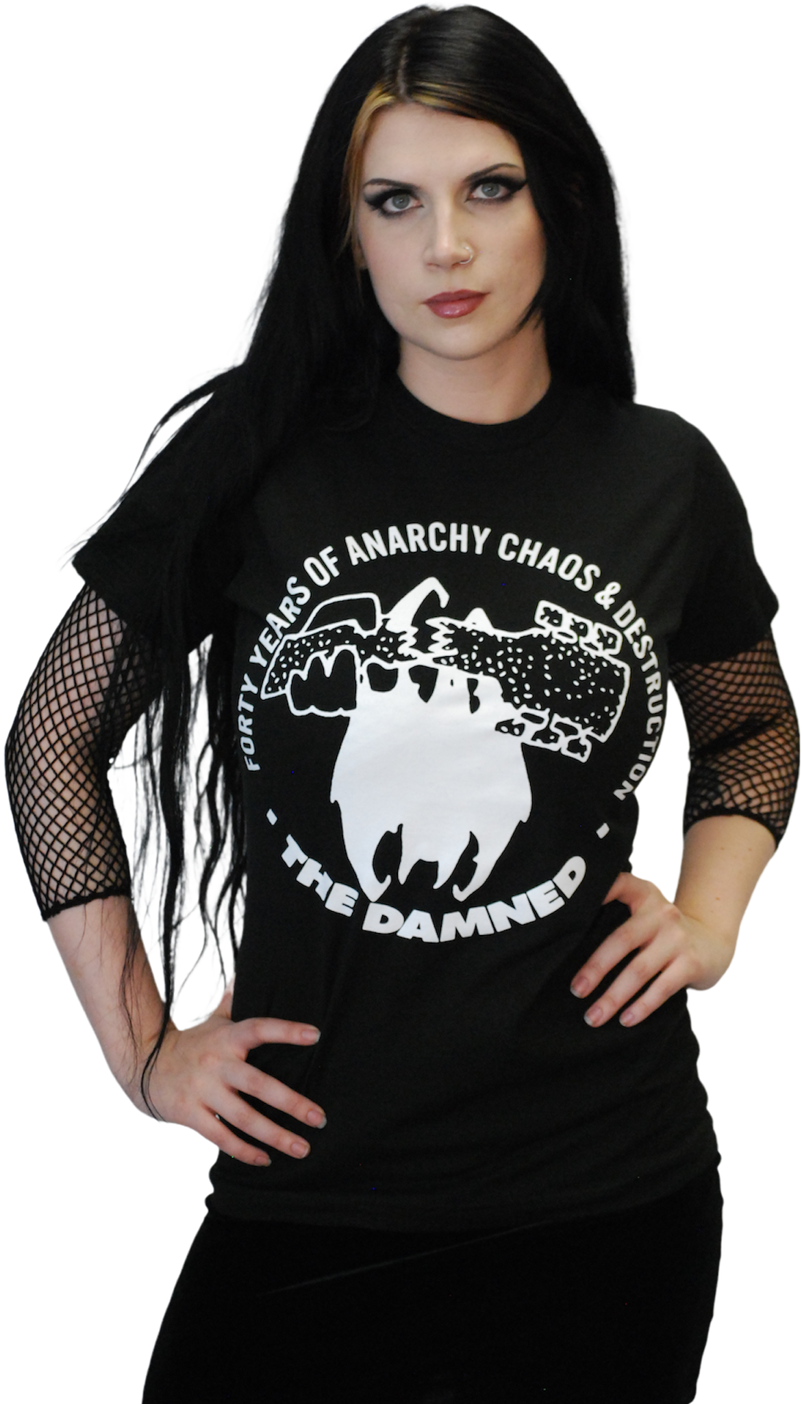 DAMNED: "FORTY YEARS OF ANARCHY, CHAOS AND DESTRUCTION" T-SHIRT