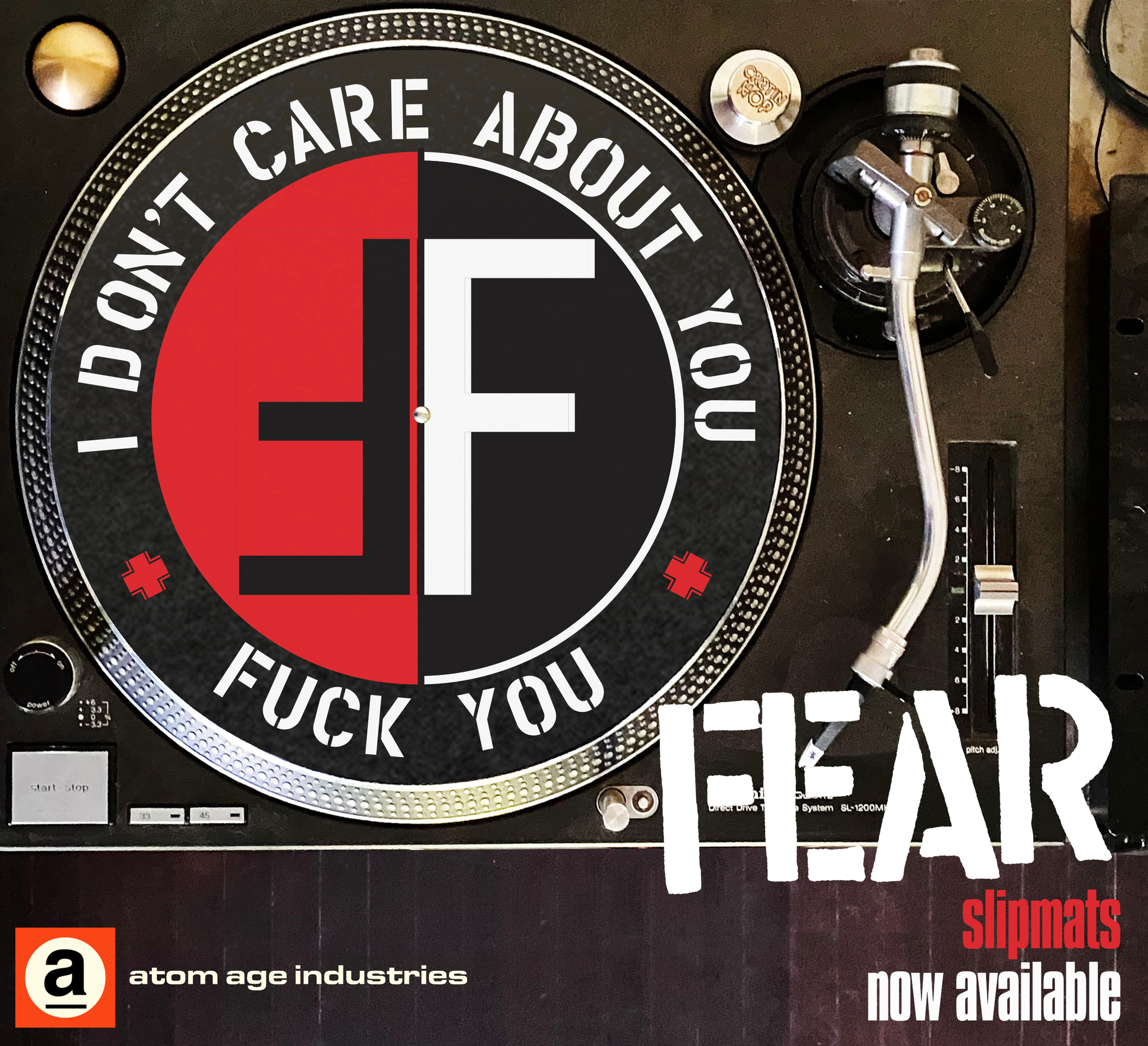 FEAR "I DON'T CARE ABOUT YOU" TURNTABLE SLIPMAT