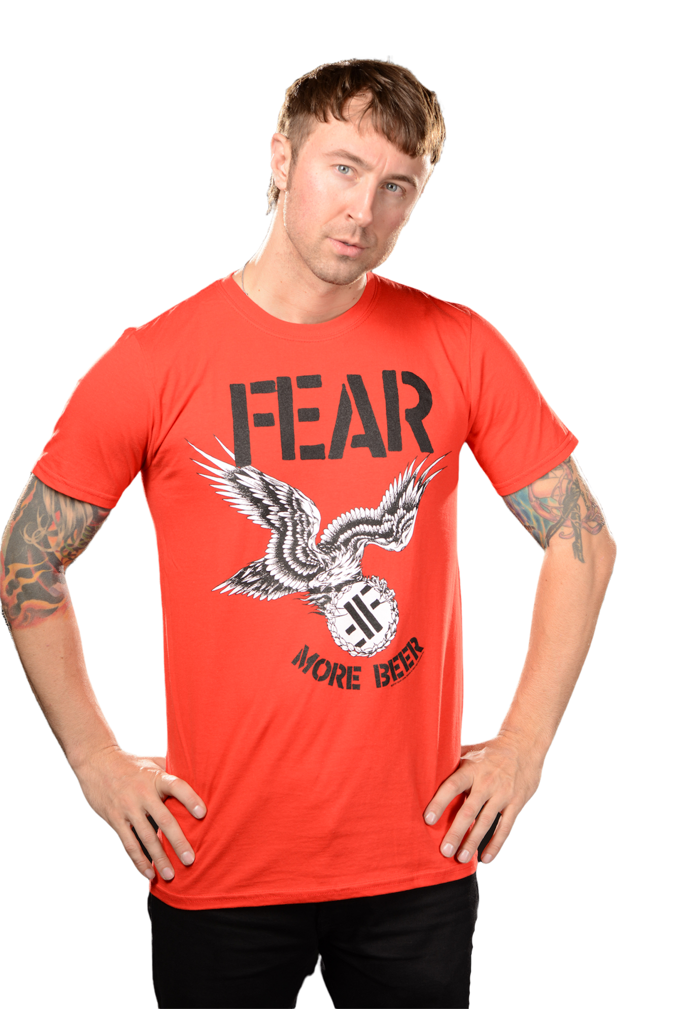 FEAR: "MORE BEER" RED T-SHIRT