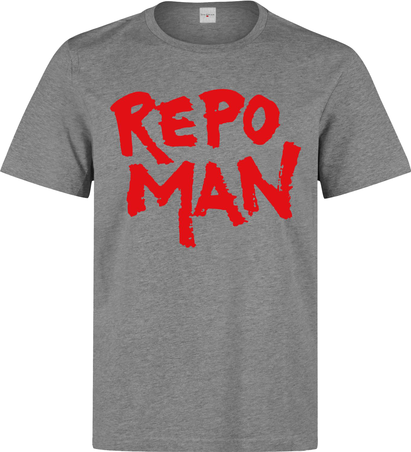 REPO MAN: "LOGO" HEATHER GREY T-SHIRT